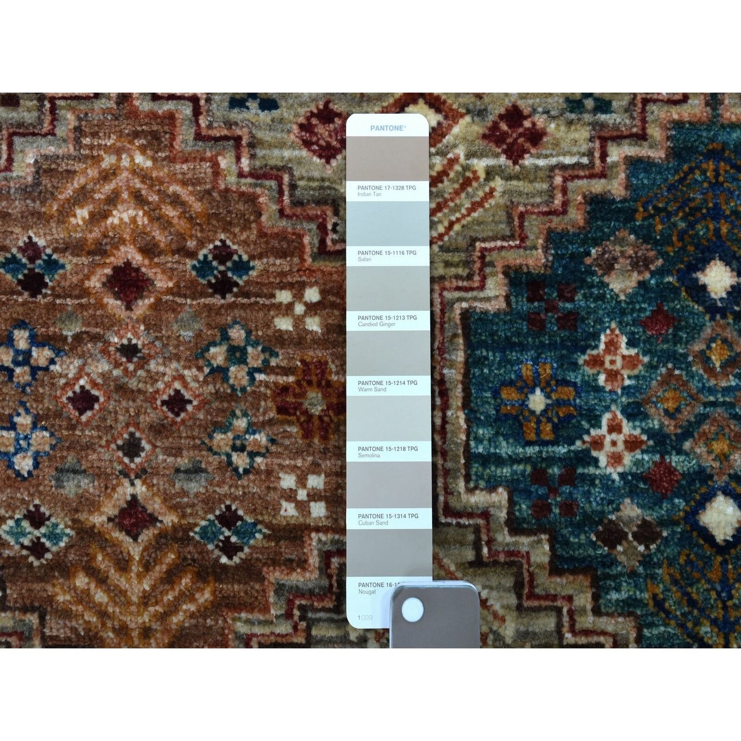 2'9"X8' Taupe Super Kazak Khorjin Design Wool Hand Knotted Runner Rug