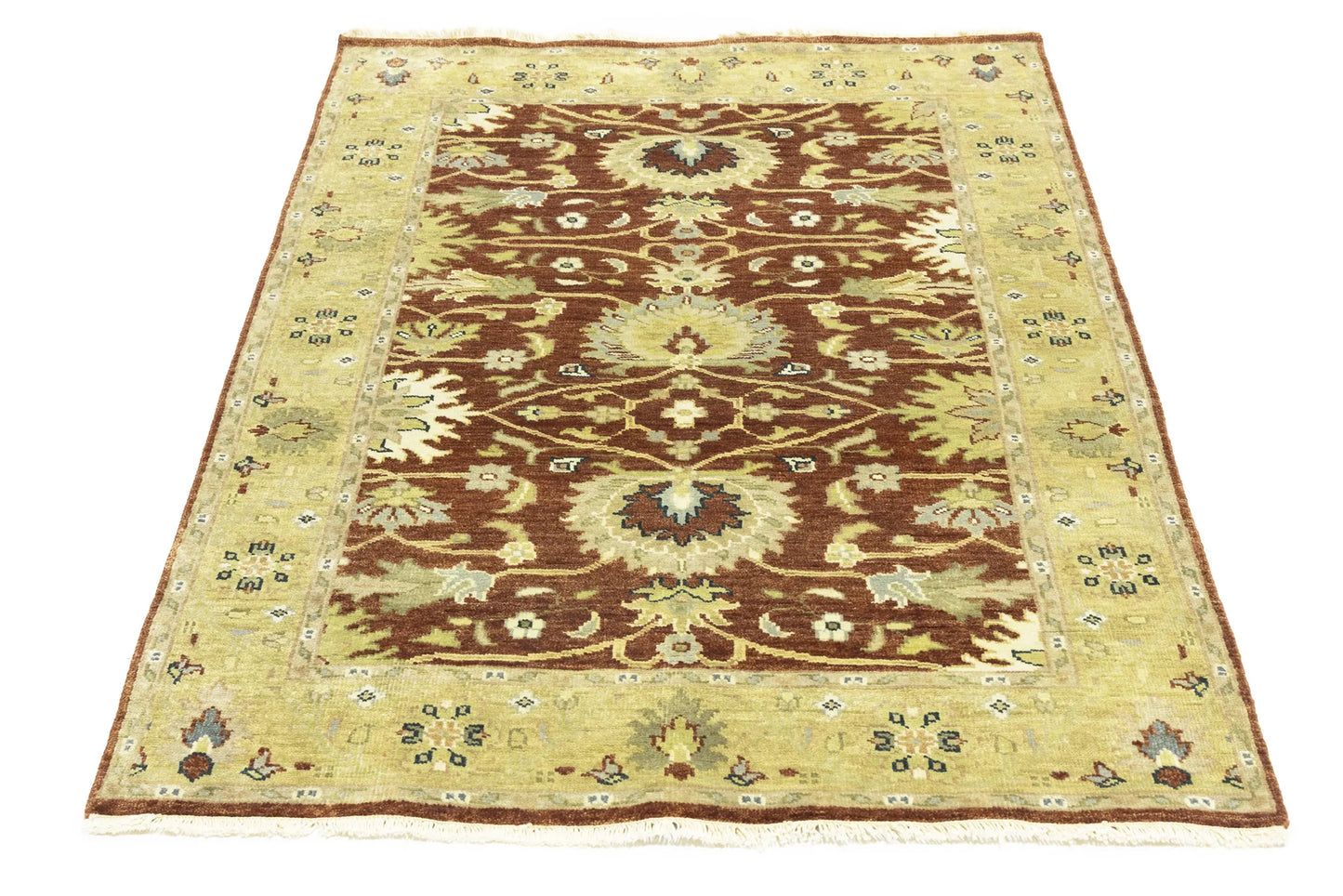 Peshawar Oushak Chobi Hand-Knotted Wool Rug