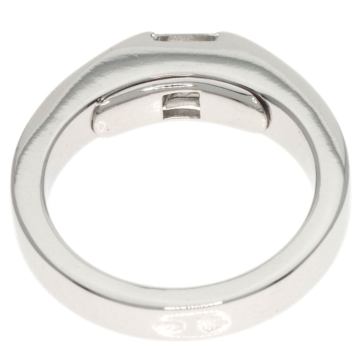 CARTIER Ring Tank Diamond #44 K18 White Gold