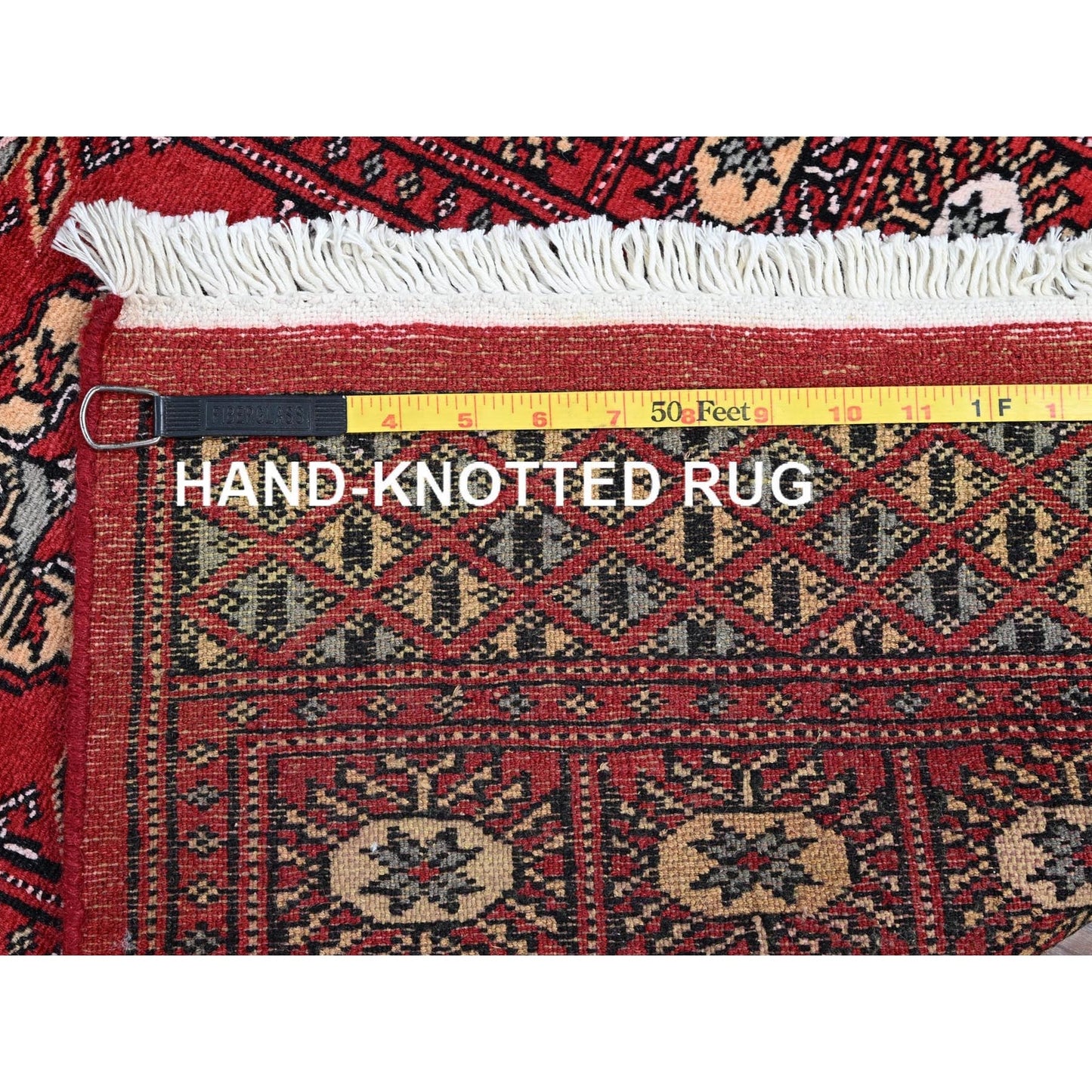 2'2"X6'6" Arsenal Red Princess Bokara Soft Wool Hand Knotted Runner Rug