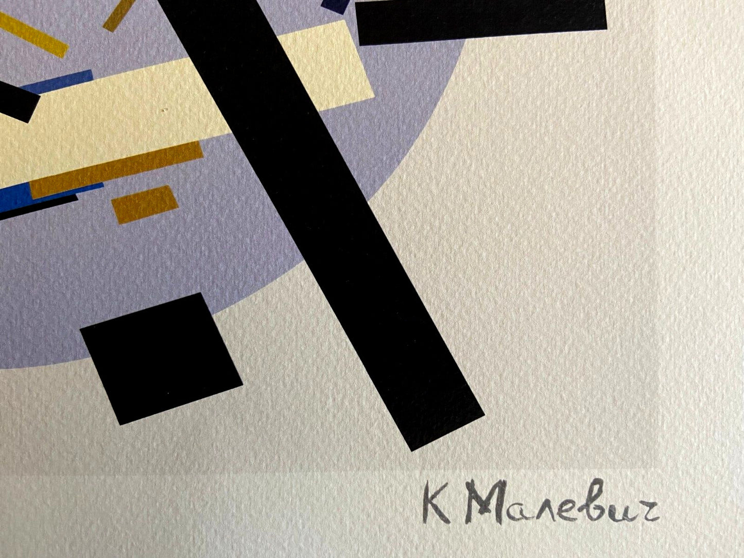 Kazimir Malevich Lithograph Coa Signed Op
