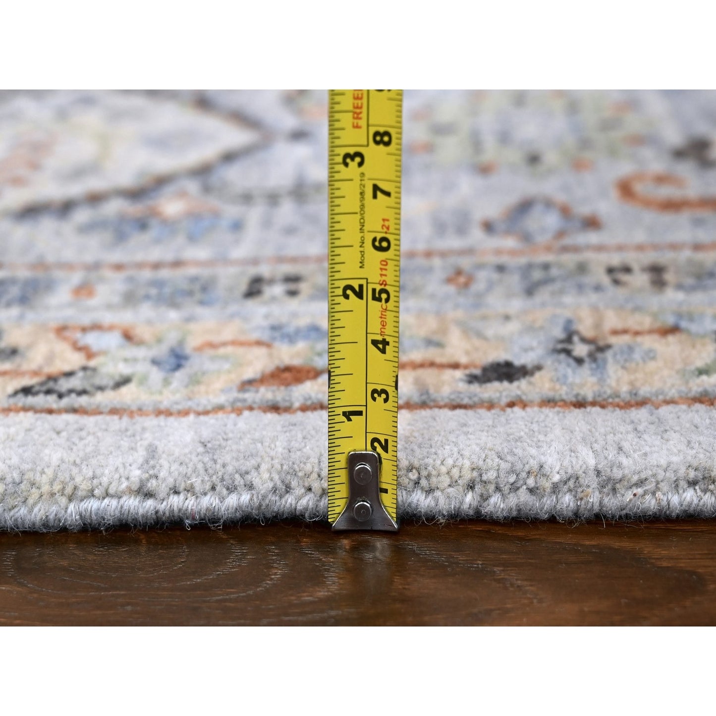 10'X10' White Hand Knotted Denser Weave Oushak Pure Wool Square Rug