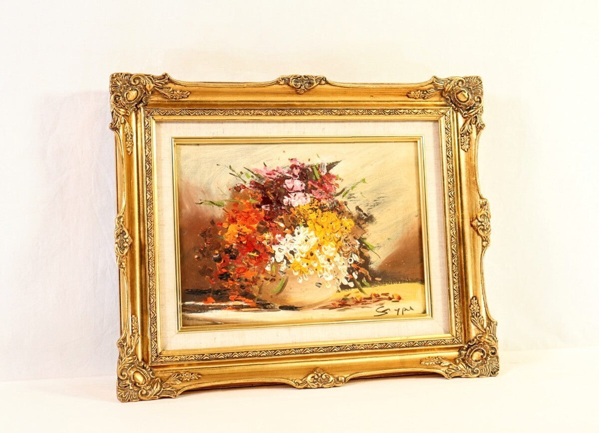 Lech Szypa Original Oil Painting "Kwiaty Polskie" Polish Art Flowers Signed