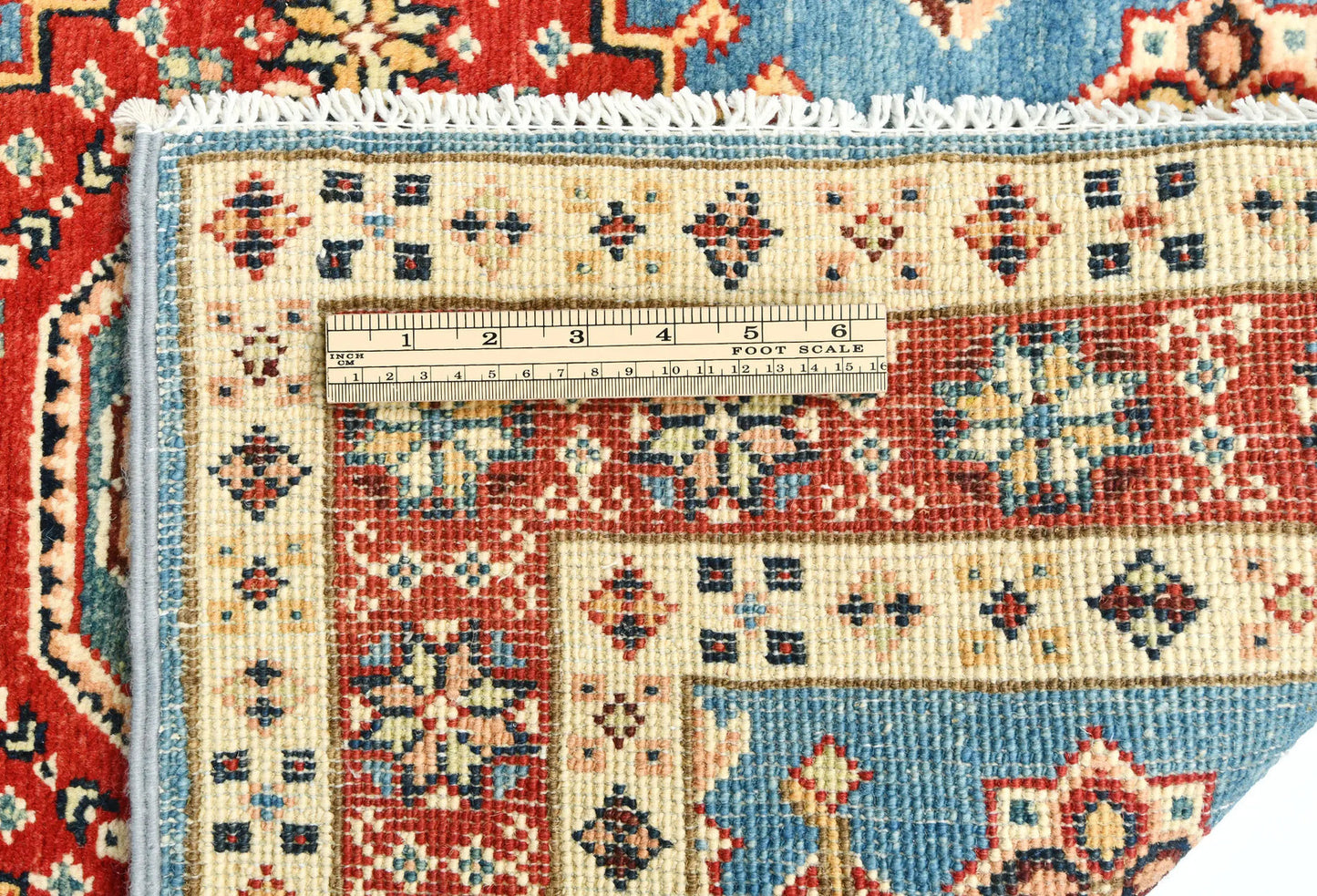 Tribal Geometric Kazak Runner Rug Farmhouse Boho