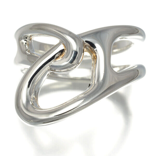 Hermes Ring Chaine D'Ancre Punk Eu55 925 Sterling