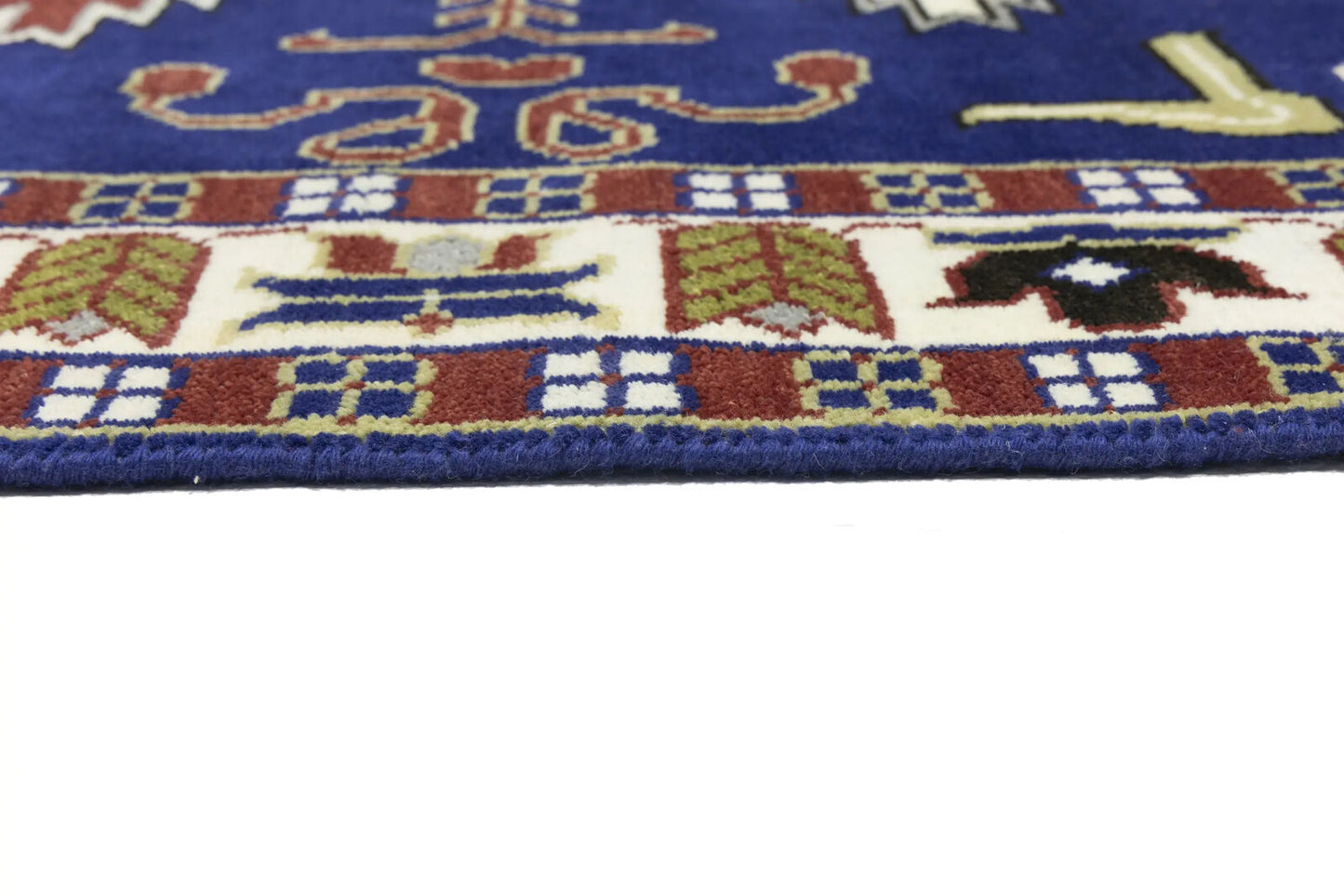Kazak Oriental Rug Geometric Design Carpet Home