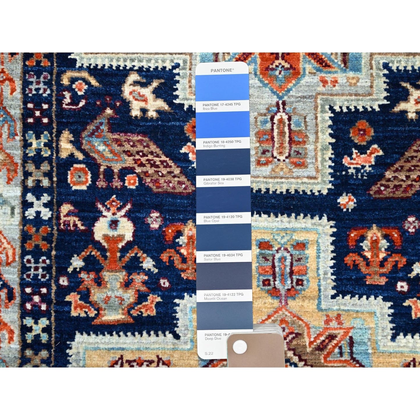 2'X5'10" Yale Blue Armenian Caucasian Design 200 Kpsi Runner Oriental Rug