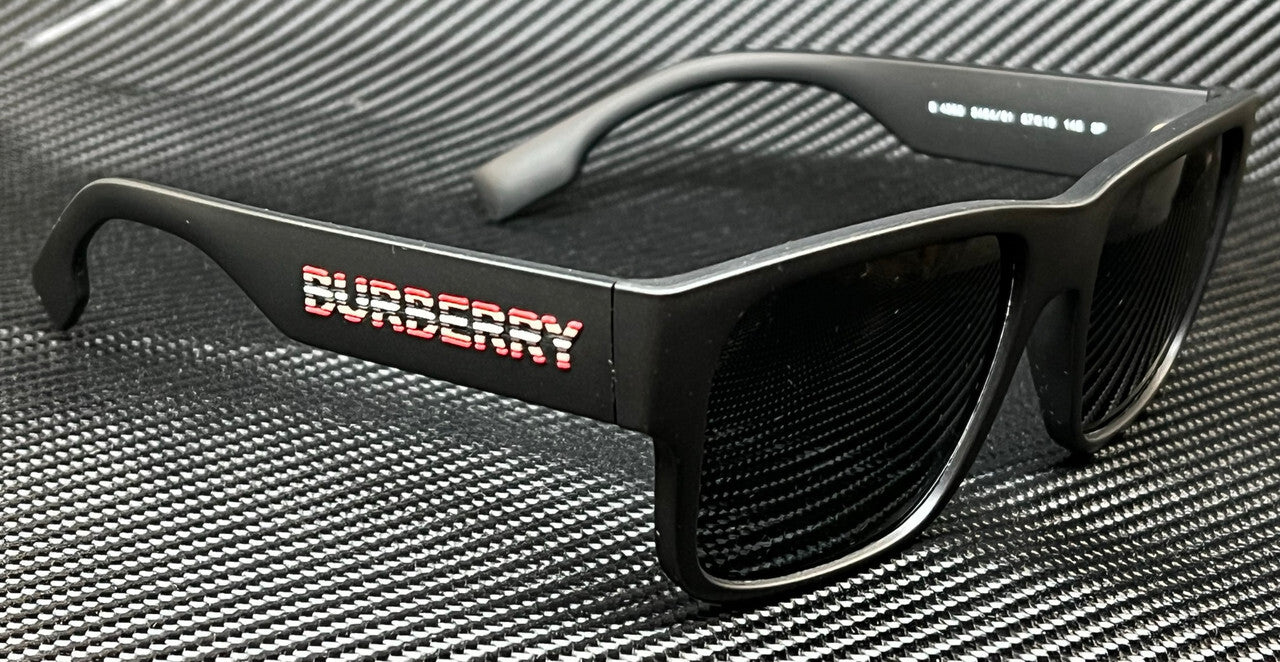 BURBERRY BE4358 346481 Matte Black Grey Polarized