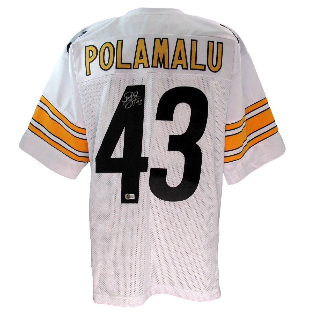 Troy Polamalu Signed/Auto Custom White Football