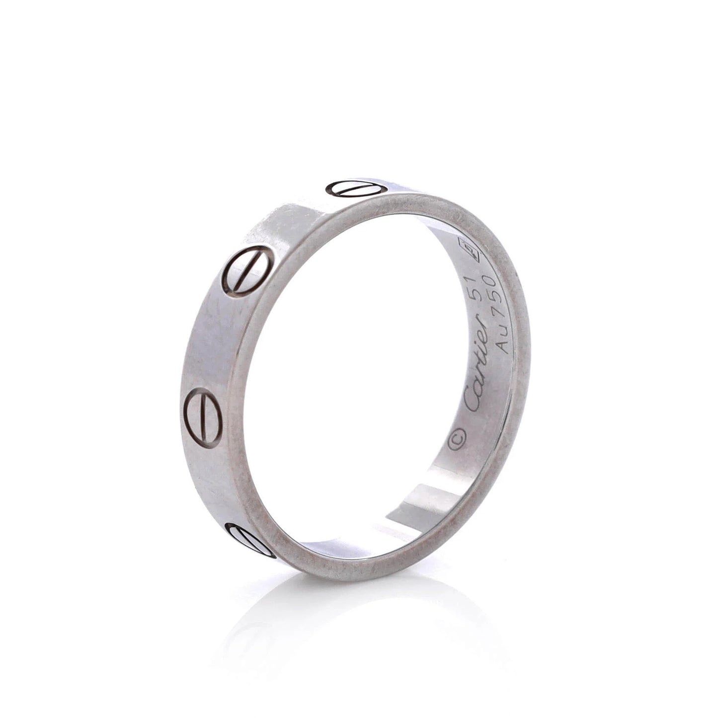 Cartier Love Wedding Band Ring 18K White Gold