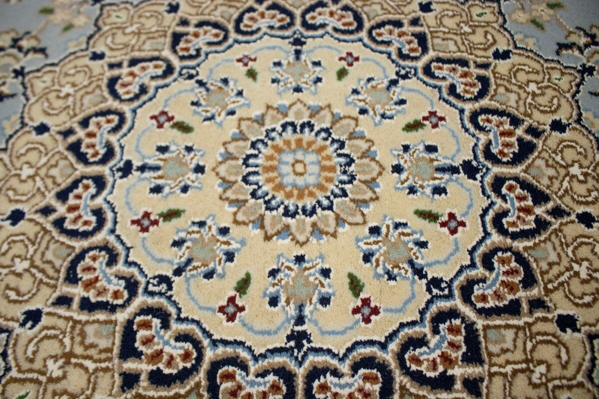 5X7 Ft Handmade Indo-Nain Classic Floral Style