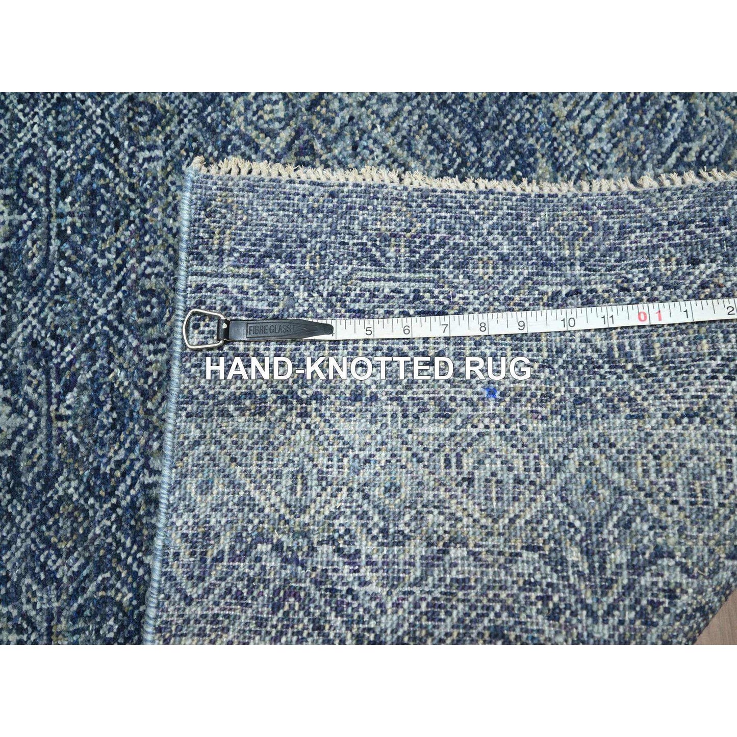 2'7"X10'2" Blue Kohinoor Herat Pattern Soft Wool Hand Knotted Runner Rug