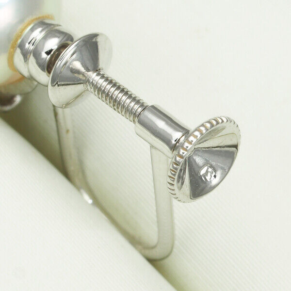 Mikimoto Earrings Akoya Pearl 7.5Mm Diamond 18K 750 White Gold