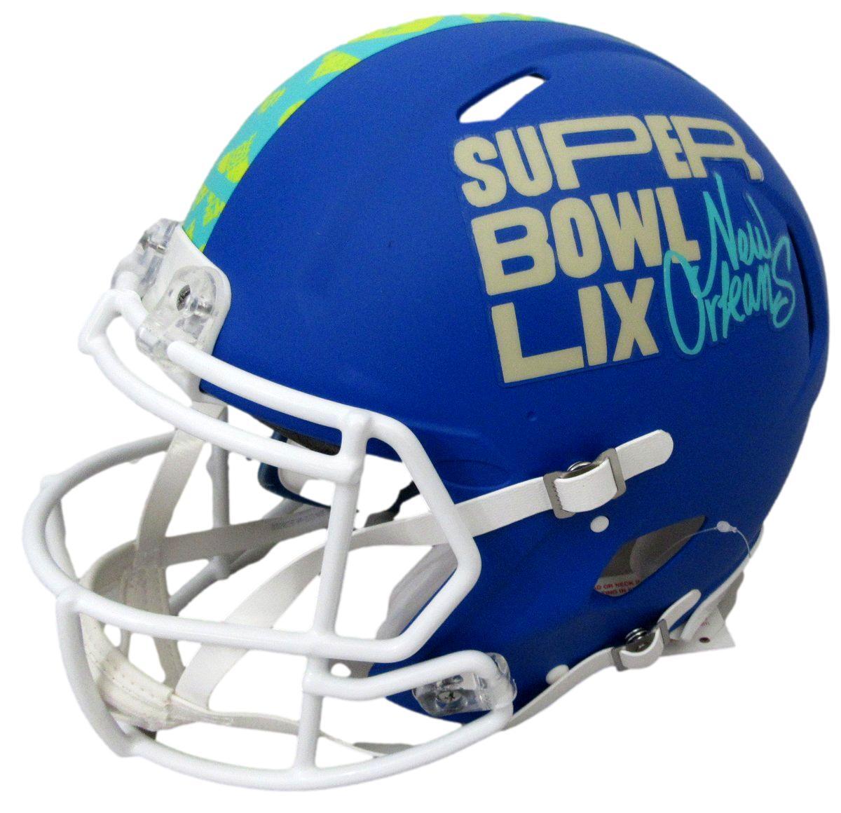 Saquon Barkley Signed Blue Sb Lix Full Size