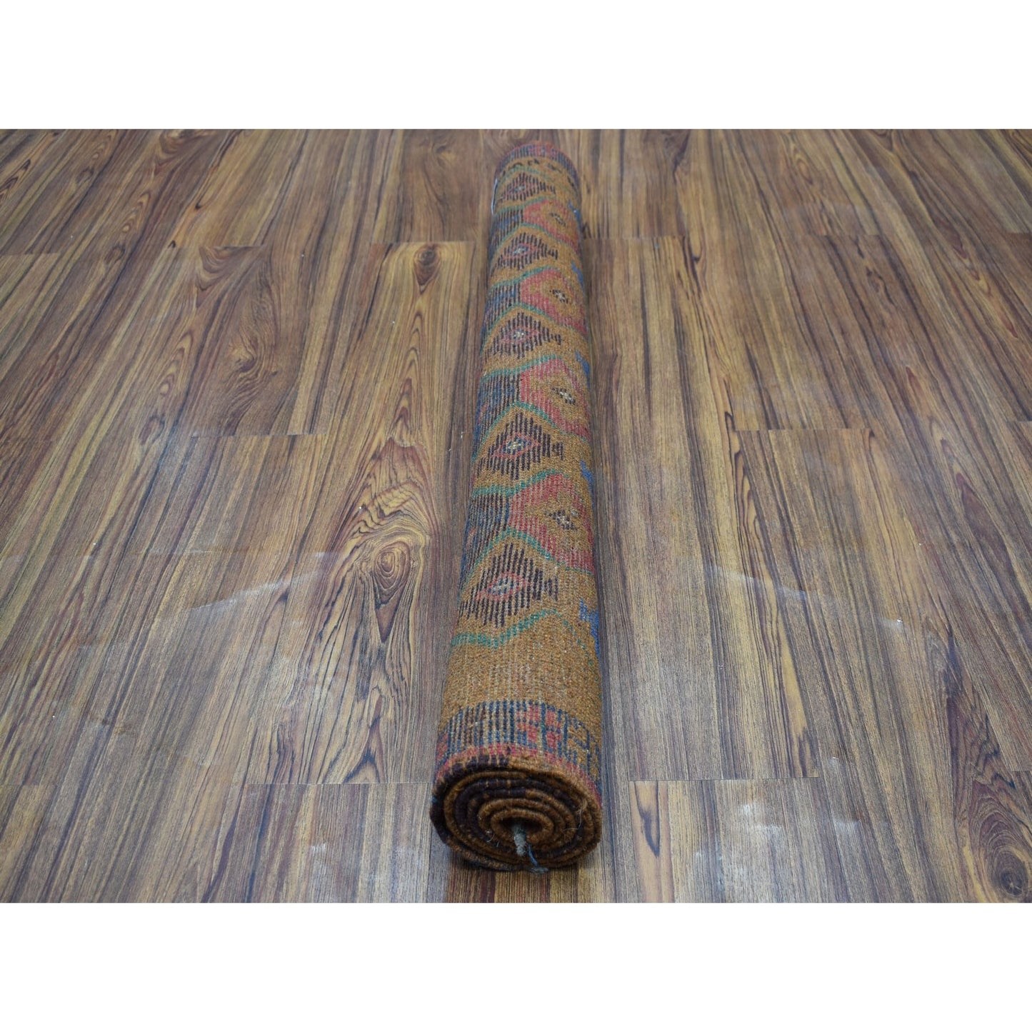 3'5"X4'5" Tribal Design Hand Made Pure Wool Colorful Afghan Village Rug