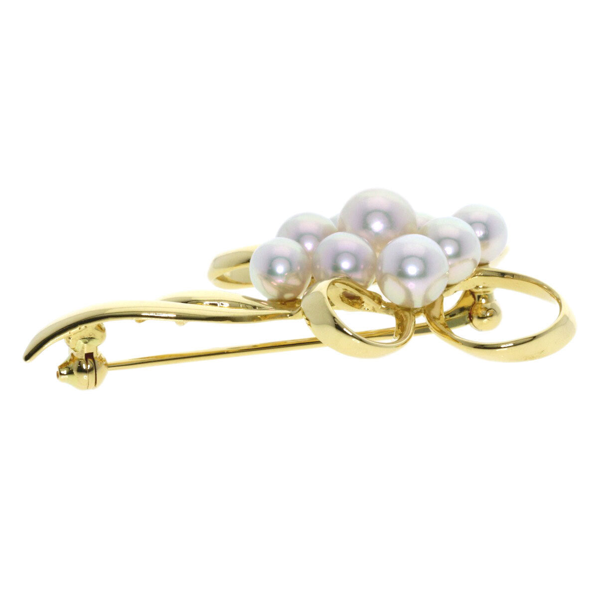 Mikimoto Brooch Pearl Pearl K18 Yellow Gold