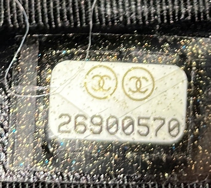 Chanel Boy O Case Clutch Chevron Calfskin Medium