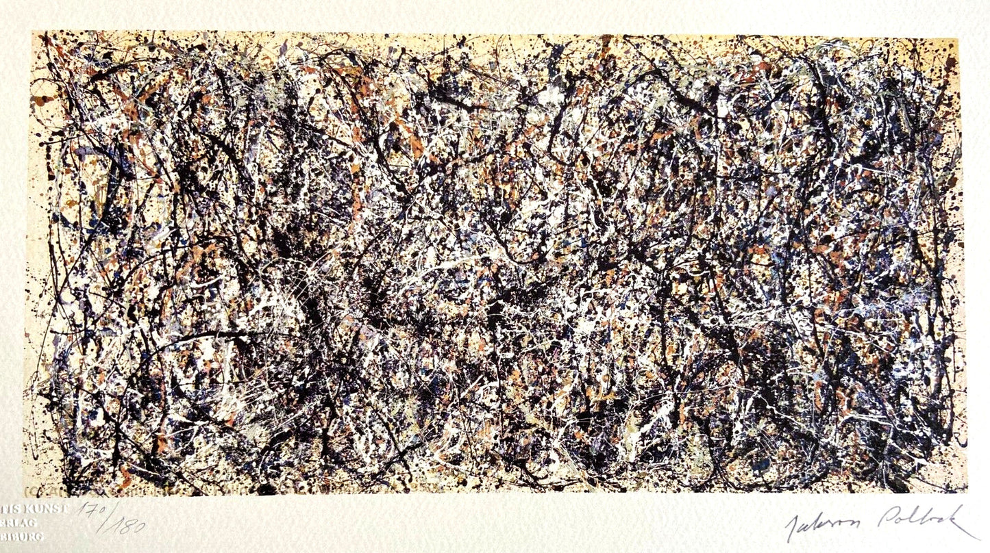 Jackson Pollock Lithograph Coa Signed Numbered By