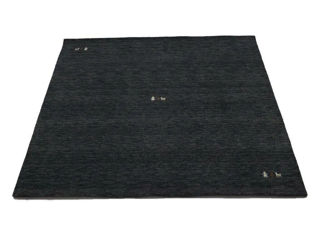 Charcoal Tribal Design Square 6X6 Gabbeh Modern