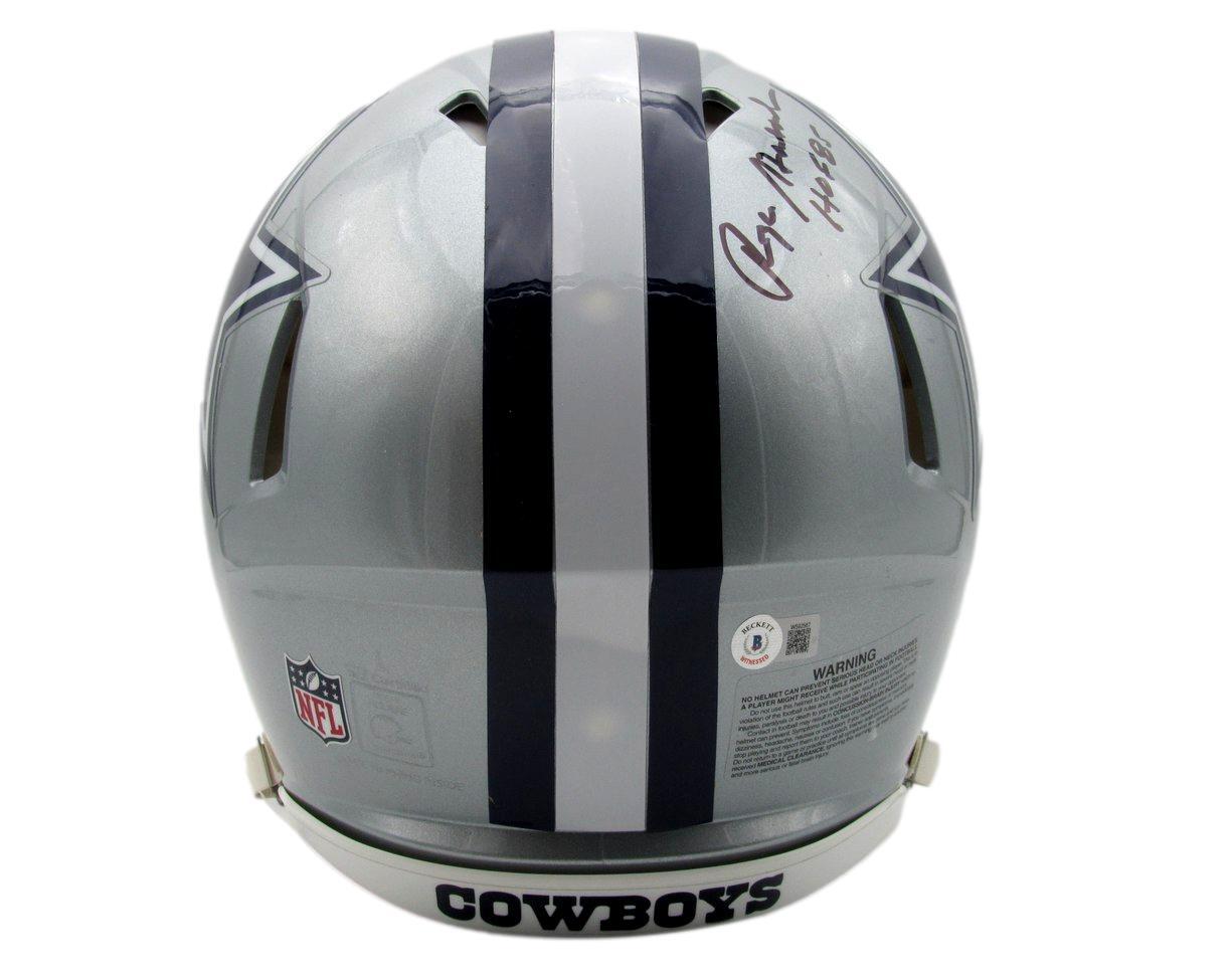 Roger Staubach Hof Autographed/Insc Full Size Speed Authentic Helmet Cowboys Bas