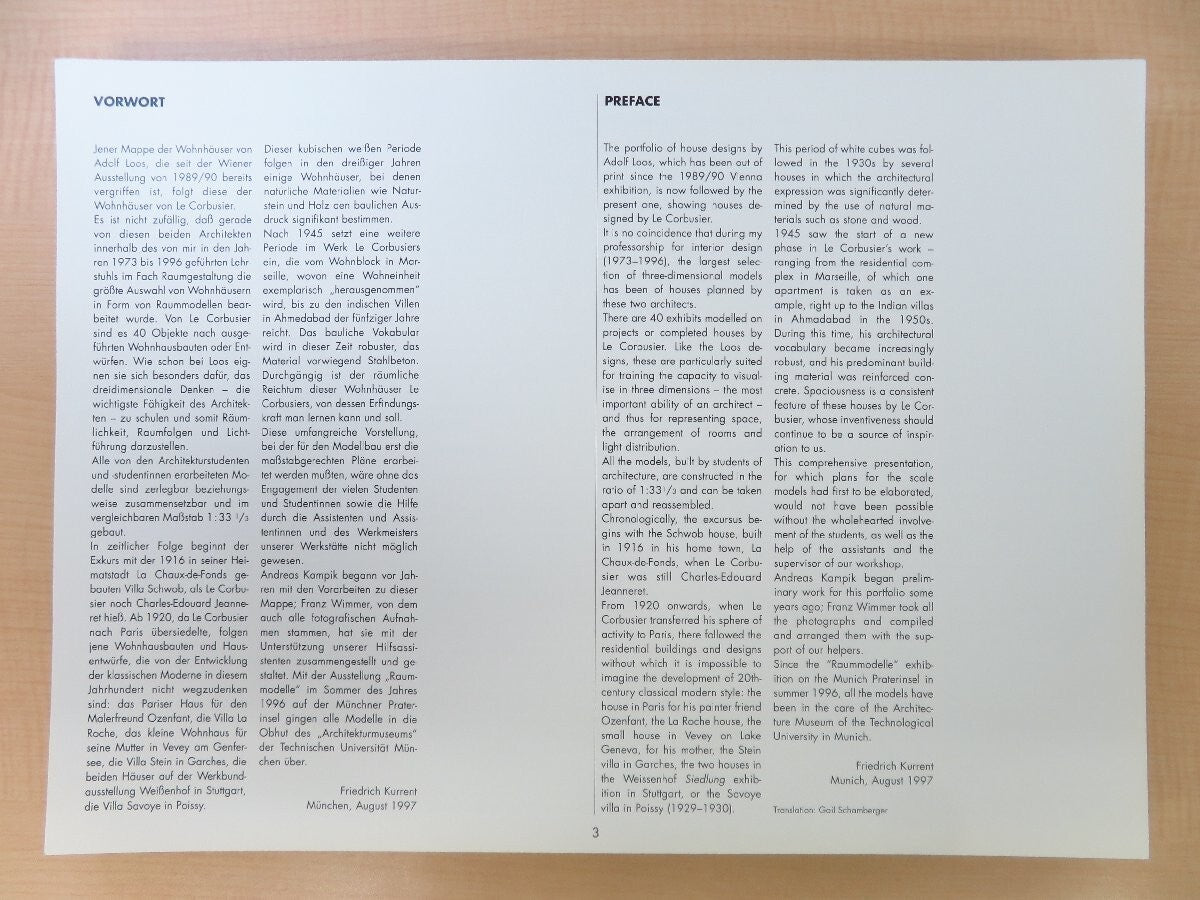 Le Corbusier 1887-1965 40 Houses / 40 Wohnhauser Revised Edition 1999 Complete