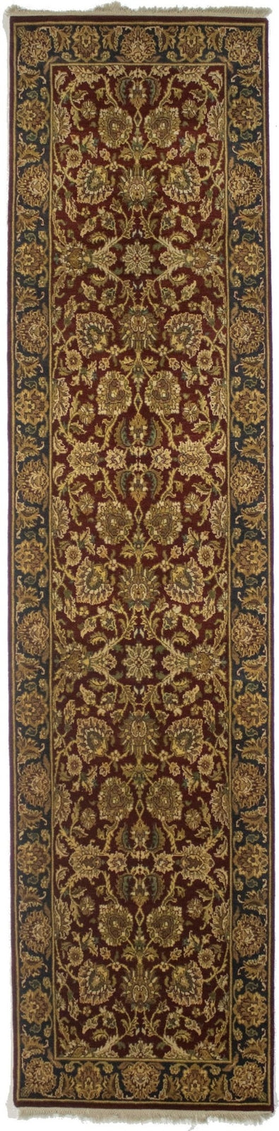 Handmade Chobi Oriental Runner Rug Red & Charcoal