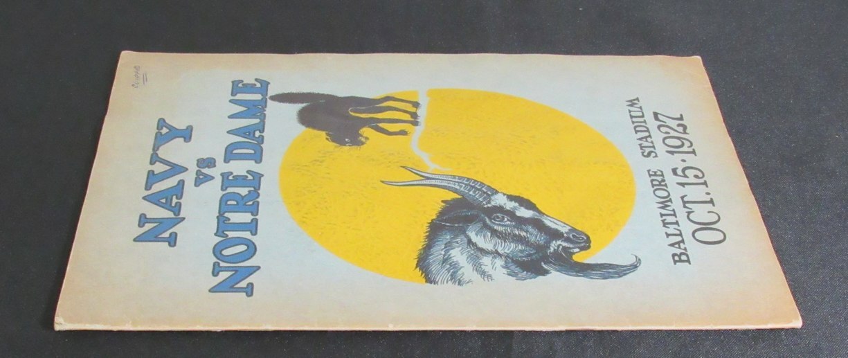 10/15/1927 Navy Vs. Notre Dame College Program