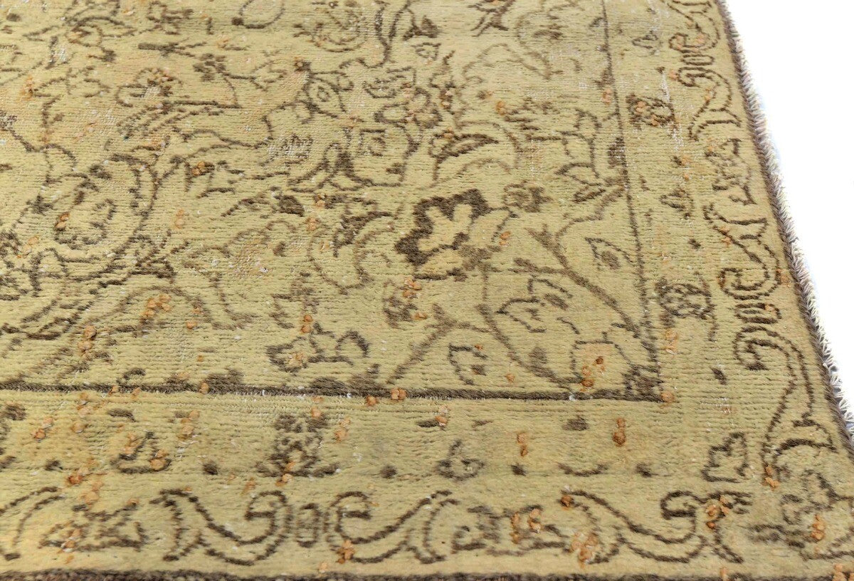 Hand-Knotted Antique Oriental Rug Distressed