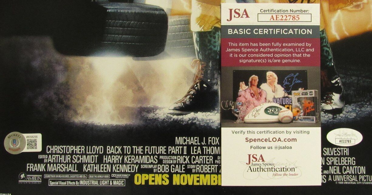 Michael J Fox/Christopher Lloyd Sign/Auto 11X17