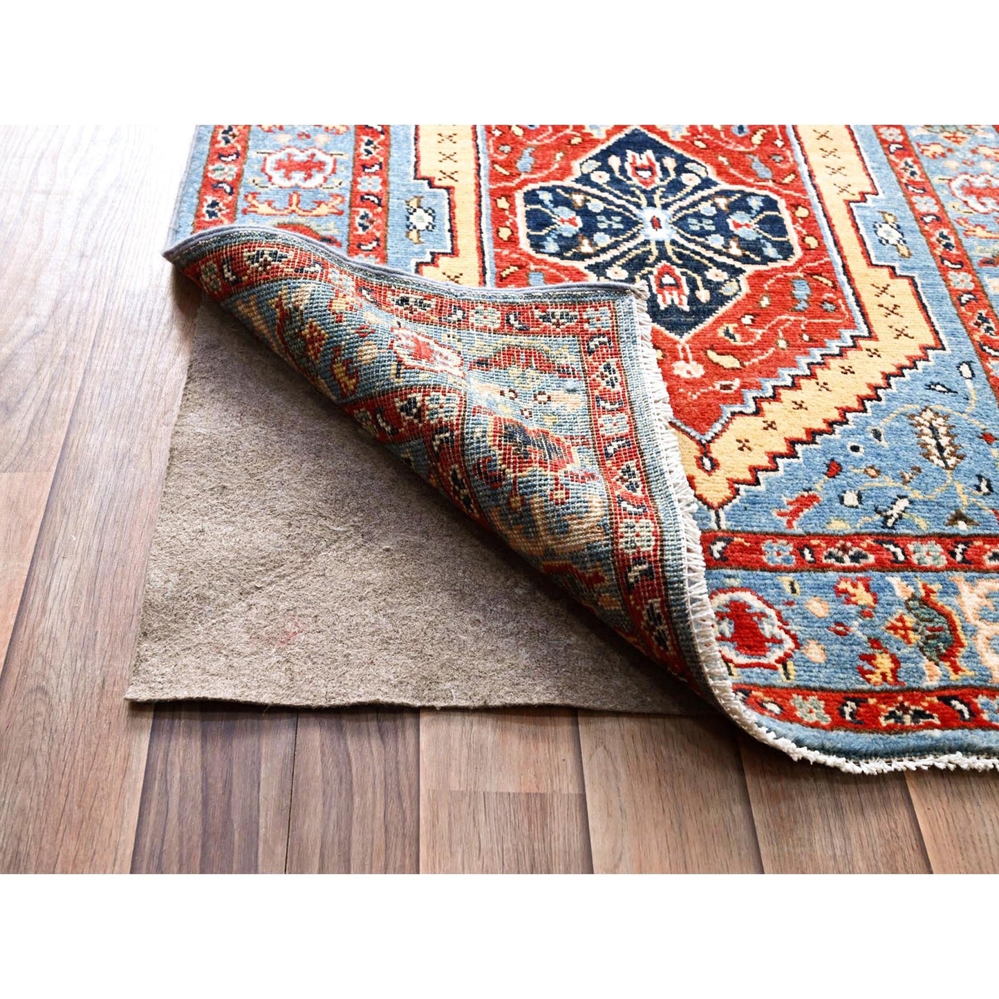 2'9"X17'5" Fire Engine Red Peshawar Seerape Heris Runner Oriental Rug