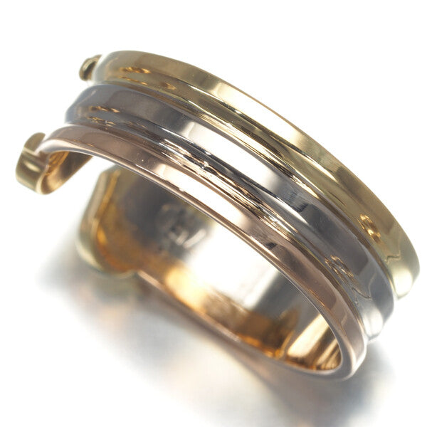 Cartier Ring 2C Double C C2 3Color Sm Eu50 18K 750 Yellow White Rose Gold
