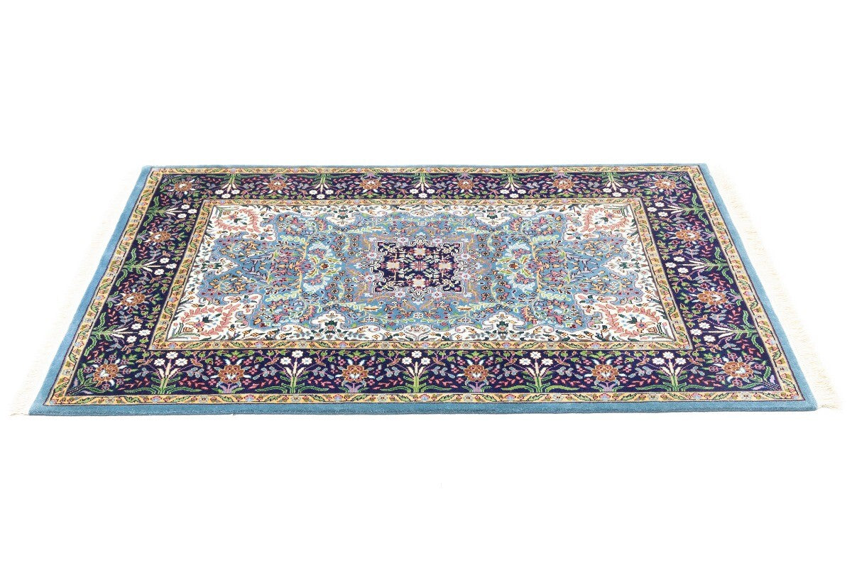 Handmade Kirman Oriental Rug Classic Floral