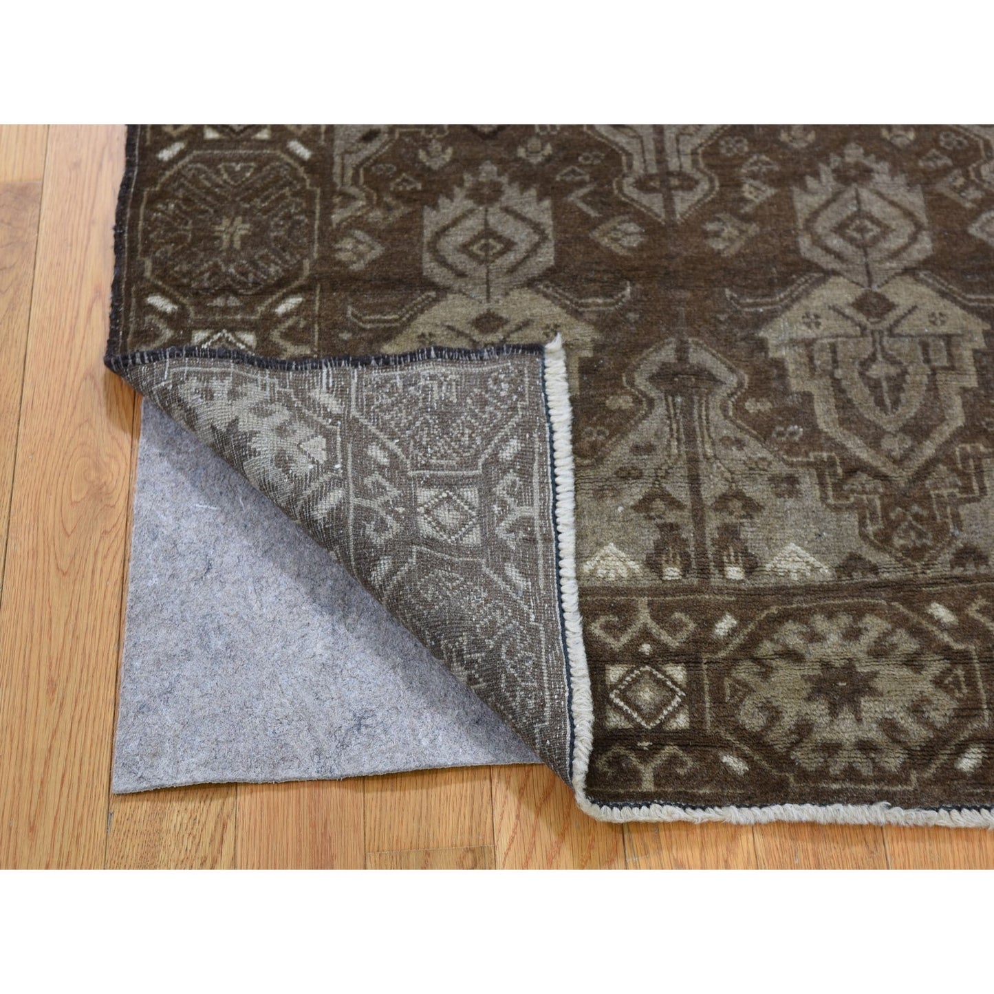 2'10"X9'2" Washed Out With Natural Colors Runner Tribal Hand Knotted Rug