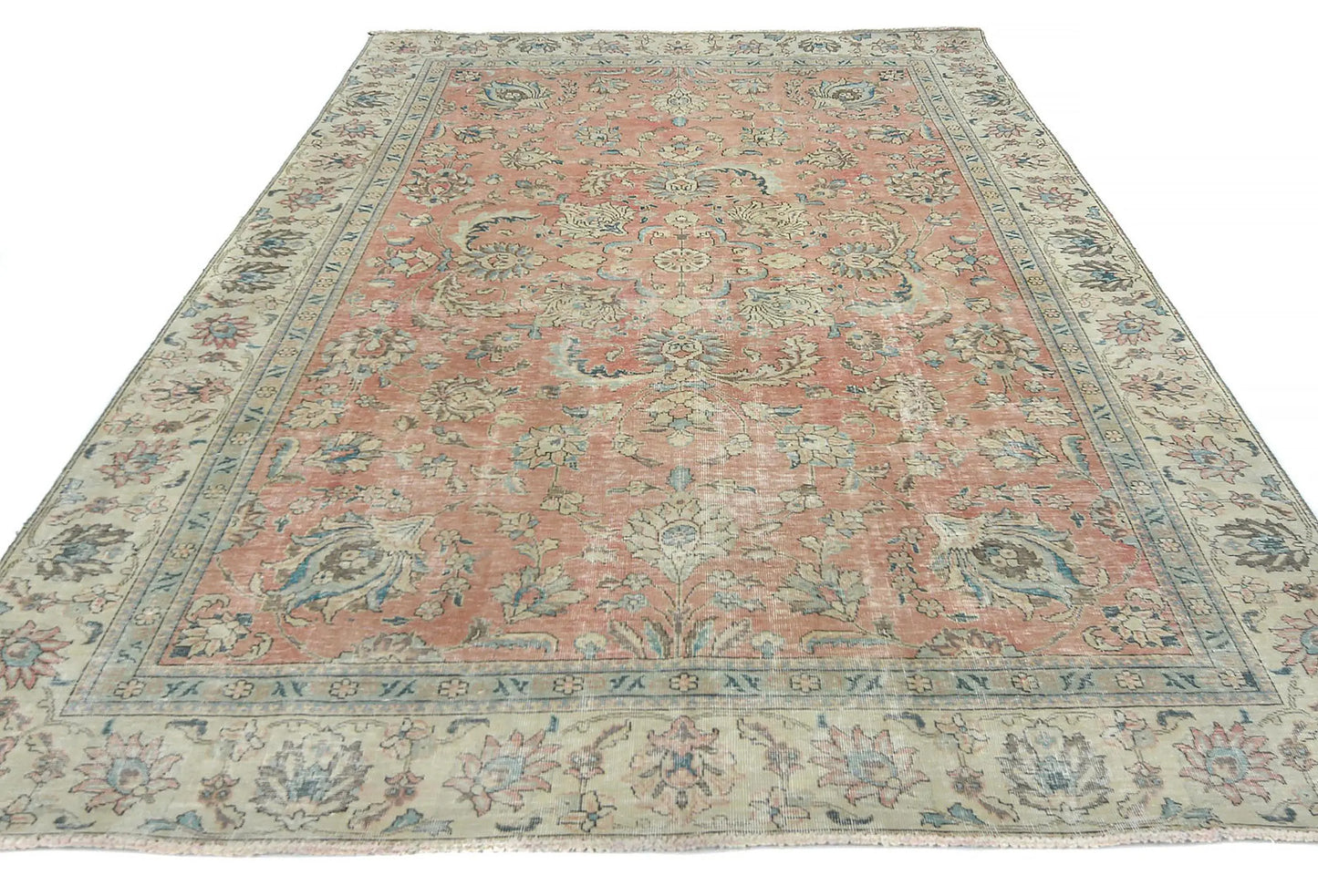 Handmade Semi-Antique Oriental Rug Muted