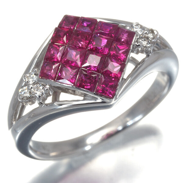 Verite Ring Ruby 1.00Ct Diamond 0.08Ct
