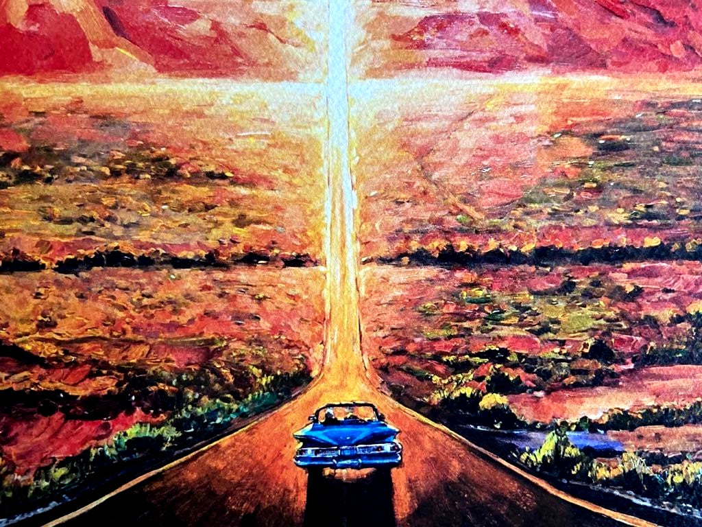 Bob Dylan Lithograph "Sunset In Monument Valley" Signed Op Numbered By Hand