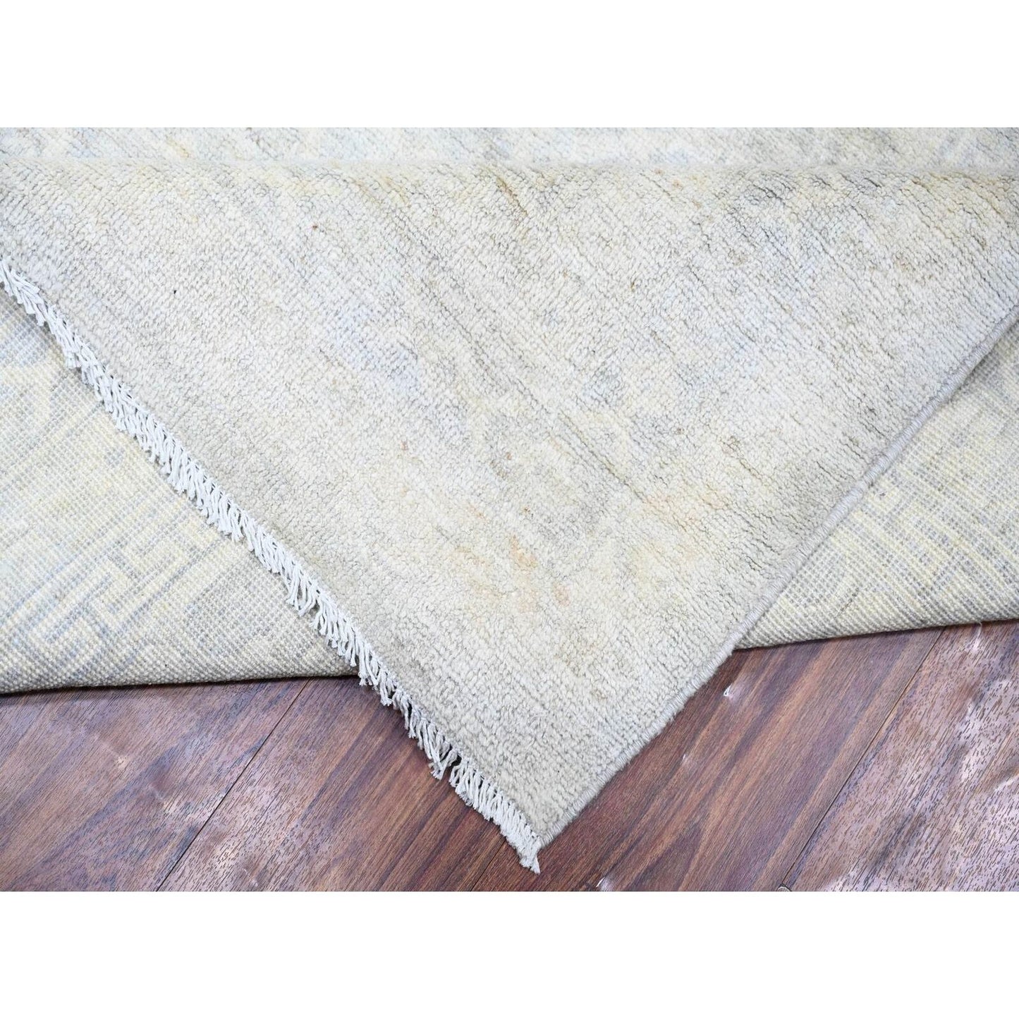 12'X14'3" Marian Blue Stone Washed Peshawar Wool Hand Knotted Rug