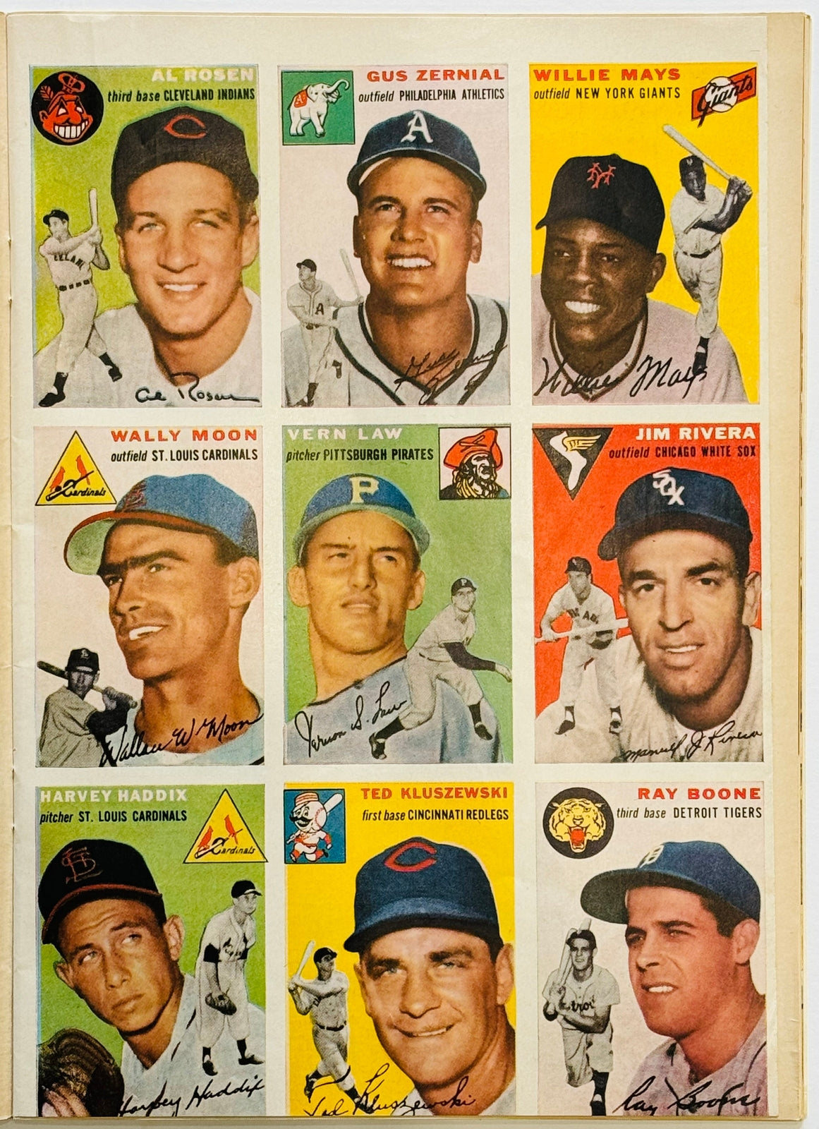 Sports Illustrated Aug 16, 1954 First Issue Complete W/Uncut Baseball Cards And