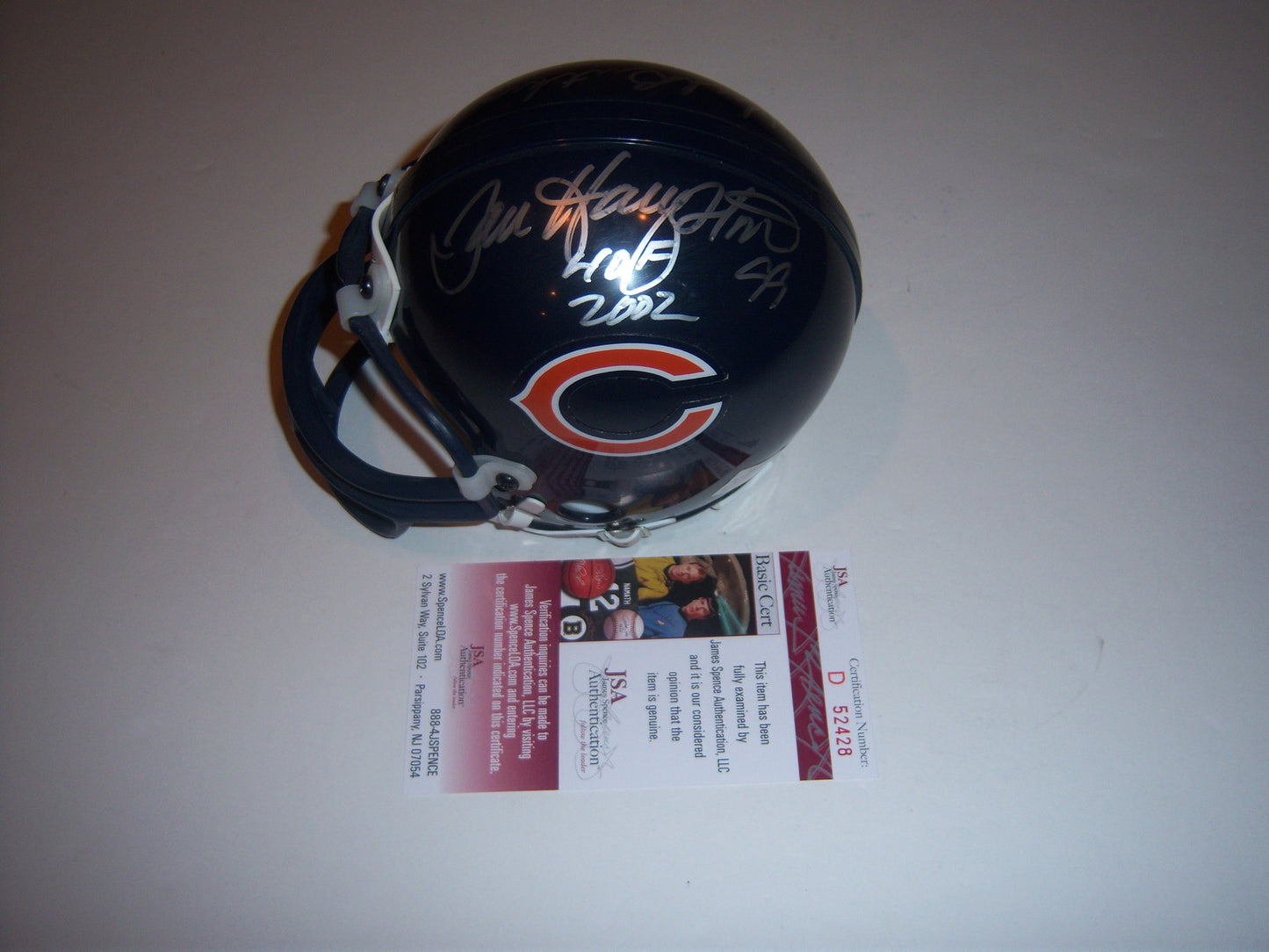 Dick Butkus,Dan Hampton Chicago Bears Jsa/Coa