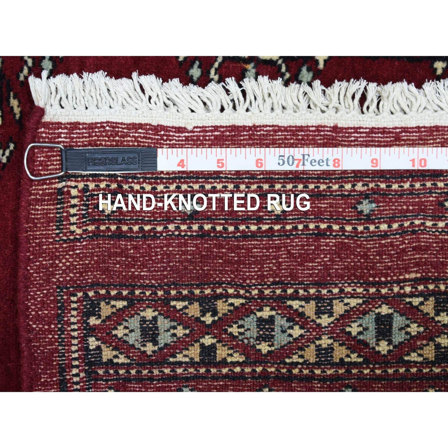 2'7"X3'9" Extra Soft Wool Hand Knotted Mori Bokara Deep And Rich Red Rug