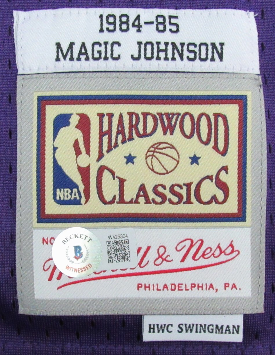 Magic Johnson Hof Autographed Mitchell & Ness