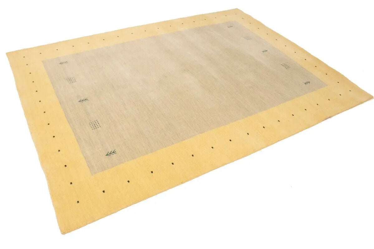 Modern Lori Gabbeh Rug Hand-Loomed Tribal Border