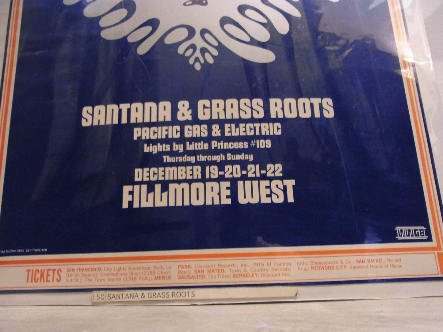 Rare!!! Fillmore West Concert Live Poster (Bill