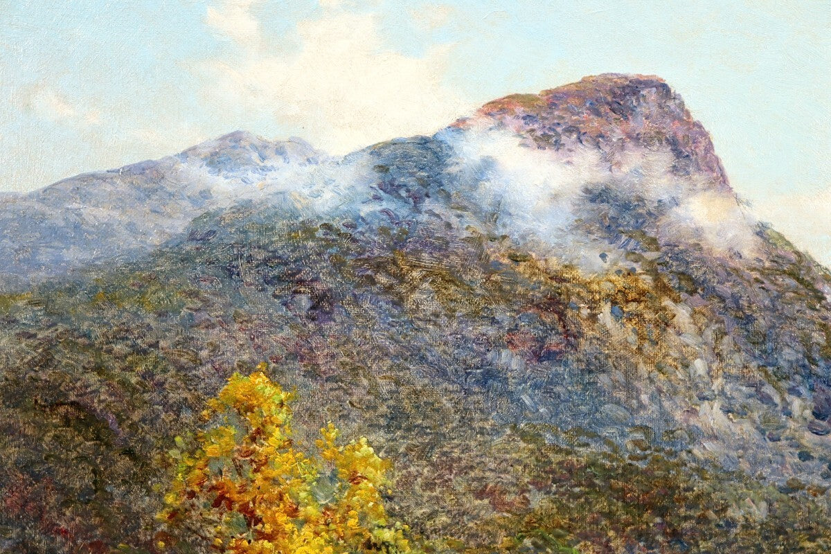 Alfred Fontville De Breanski Jr. Original Oil Painting "Eagles Nest" Signed