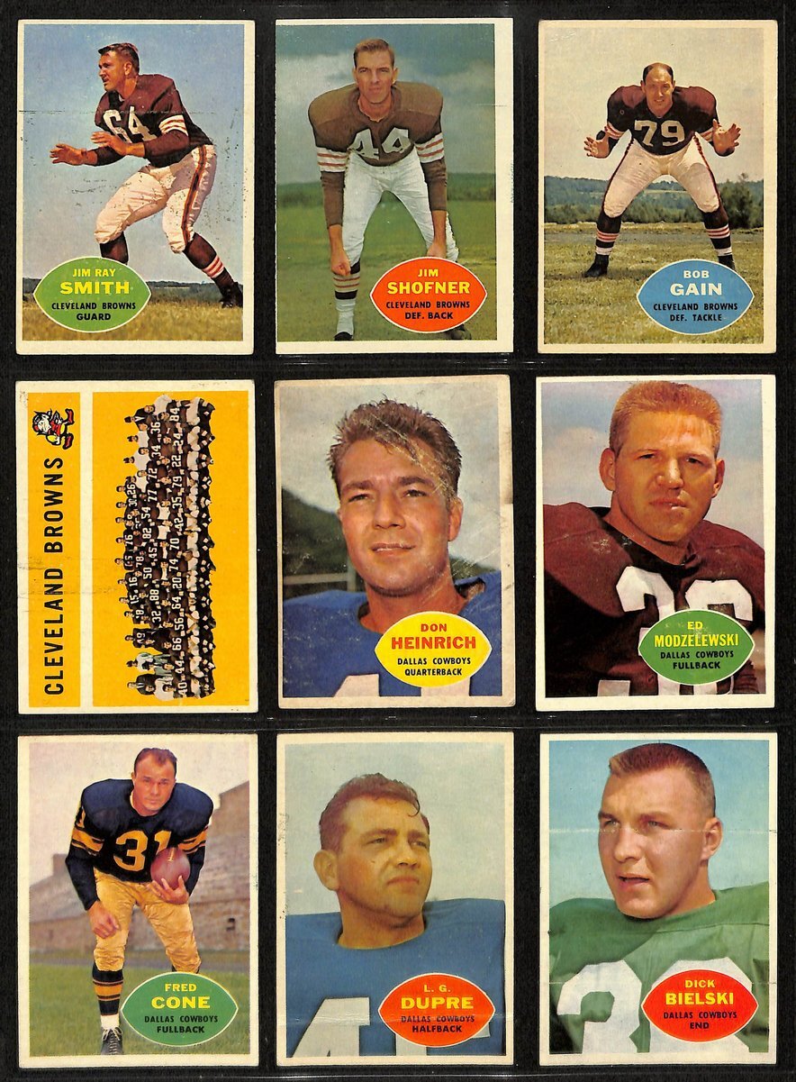 1960 Topps Football Card Complete Set (1-132)