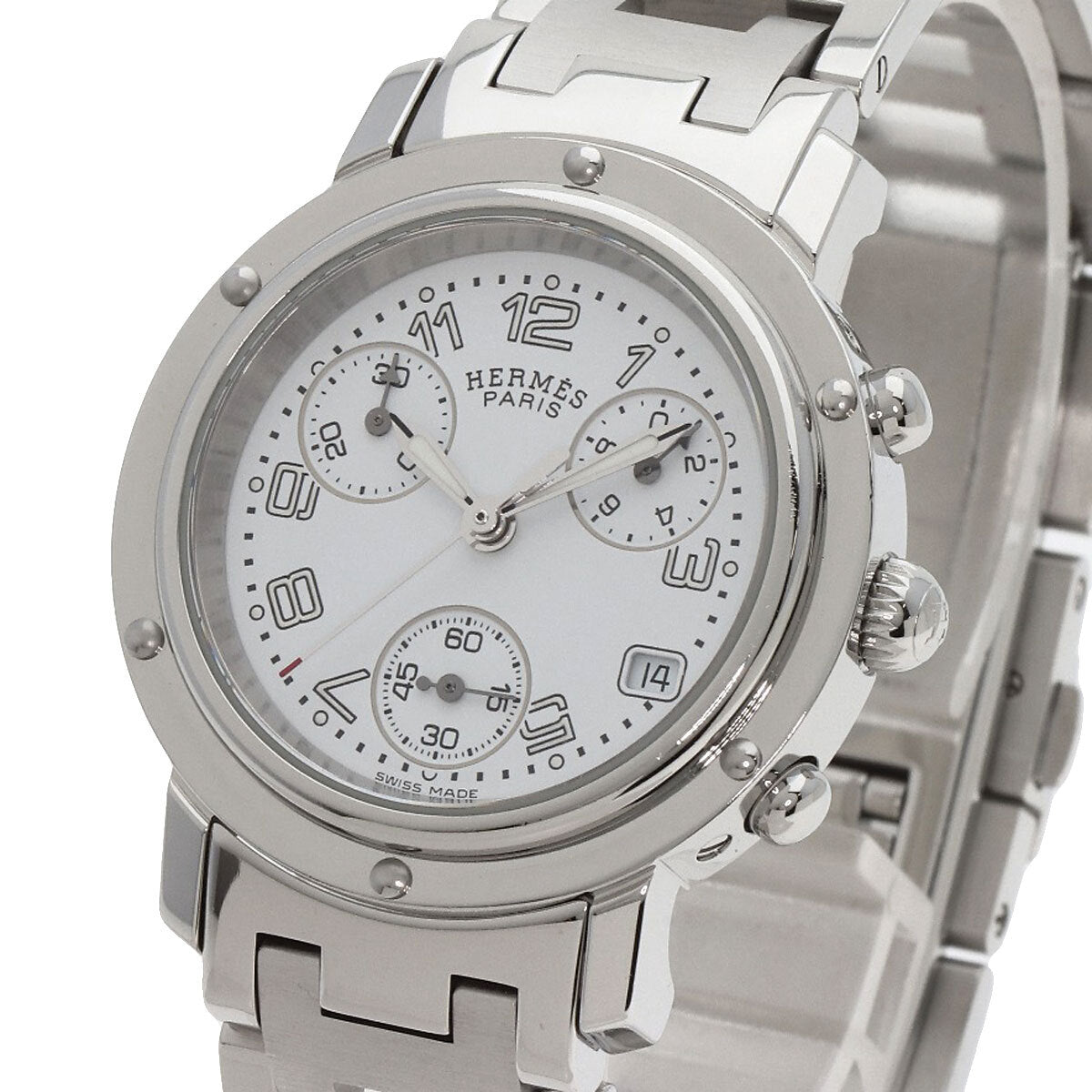 Hermes Clipper Chronograph New Buckle Watches Cl1.310 Stainless Steel/Stainl...