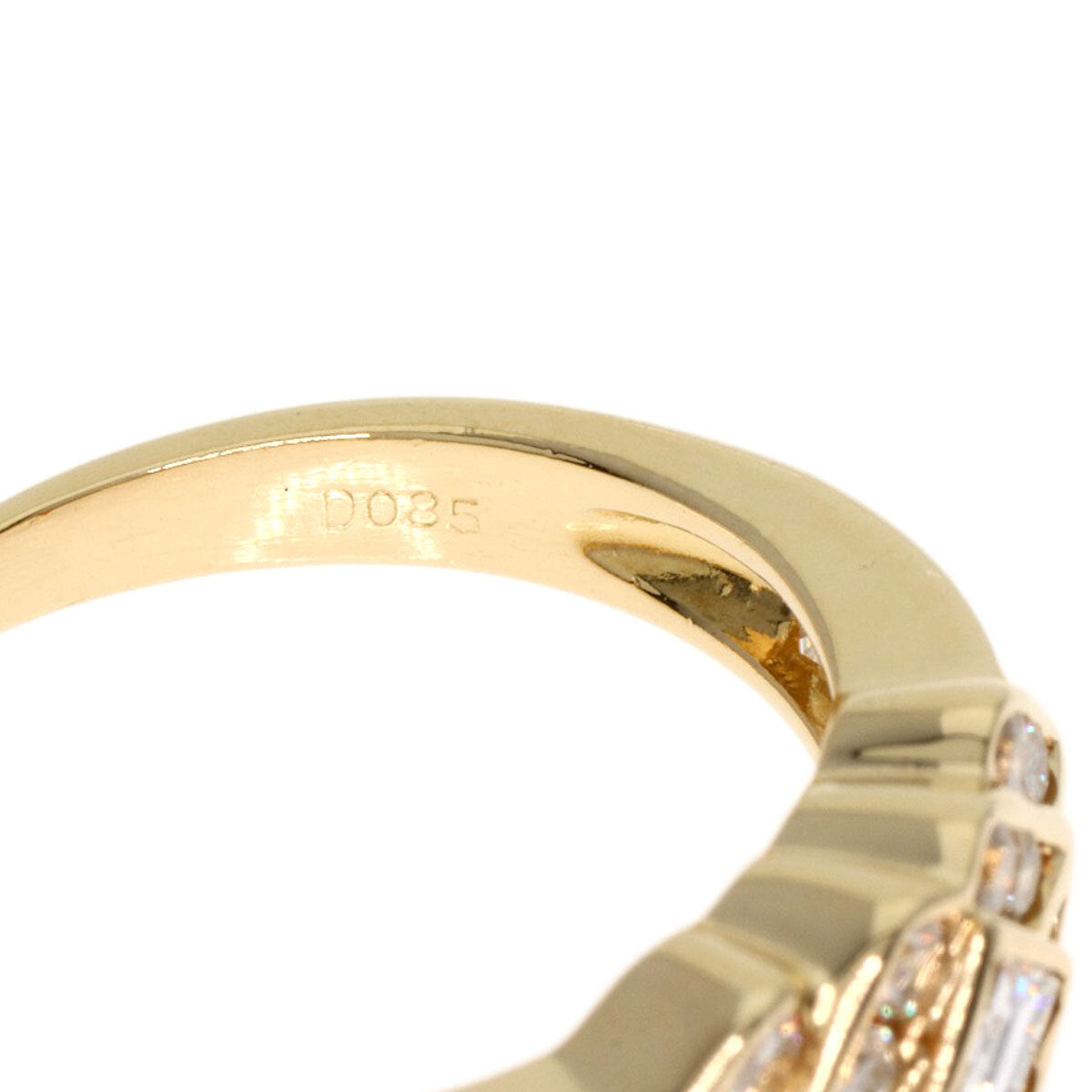 0.441ct Diamond Ring K18 Yellow Gold 3.7g