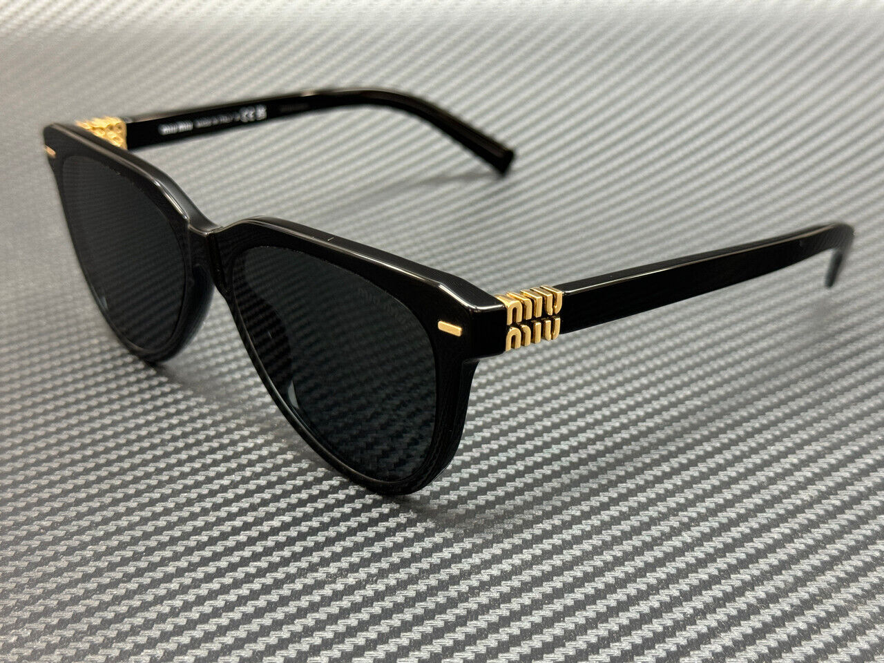 MIU MIU MU 12ZS 16K5S0 Black Grey Women's 56 mm