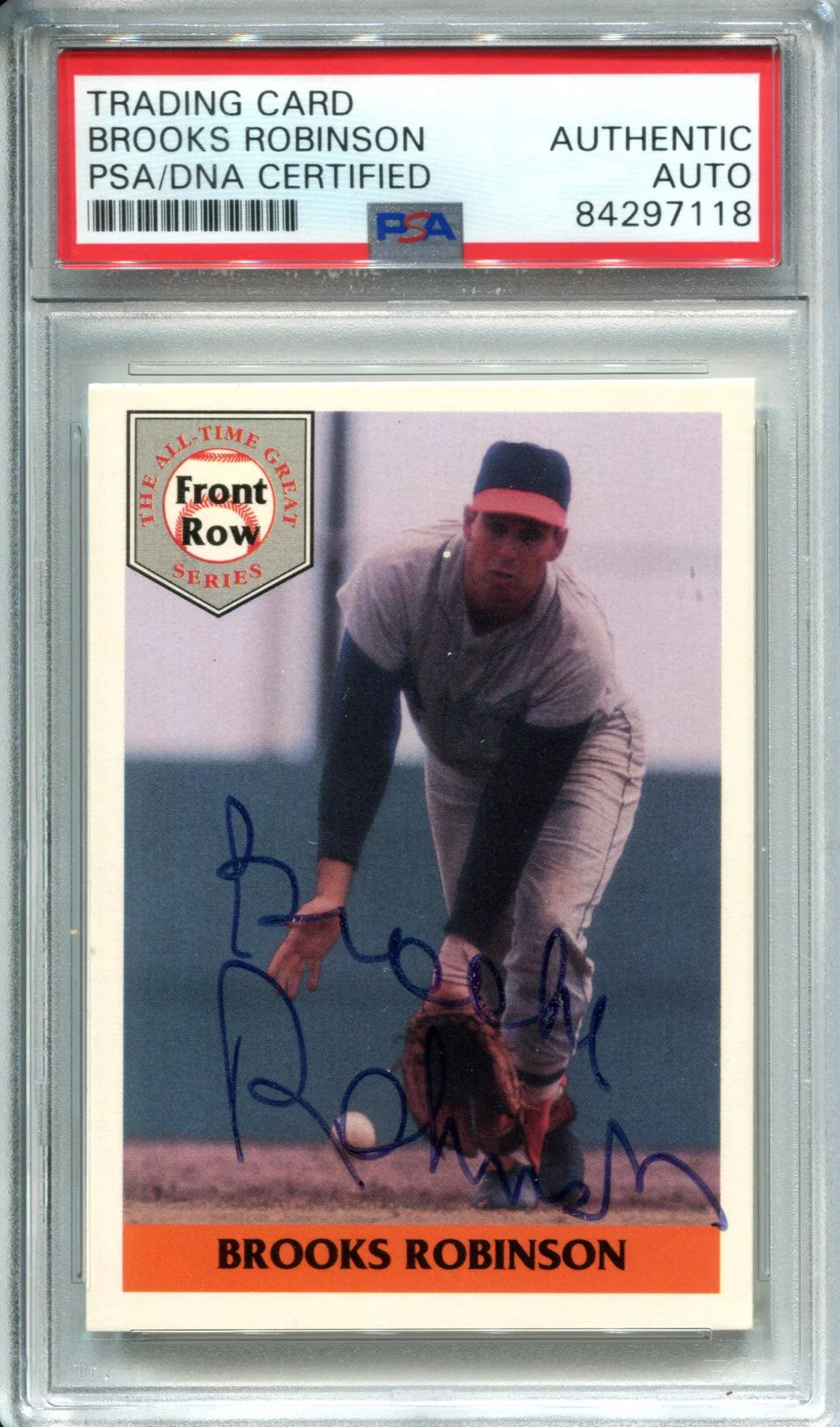 Brooks Robinson Autographed 1992 Front Row Card