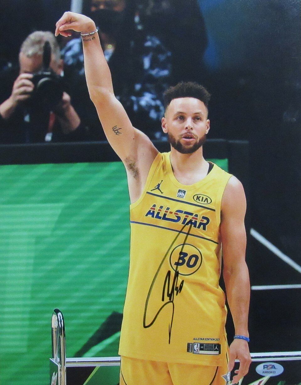Stephen Curry Signed 11X14 Photo Nba All-Star
